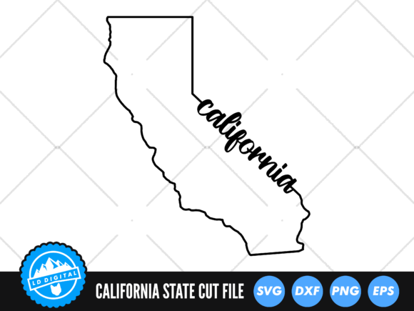 Download California Outline with Text SVG | USA - Text svg Collection