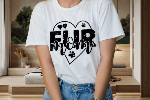 Download Fur Mom Heart SVG Dog Lover Sublimation - Mom heart svg Collection