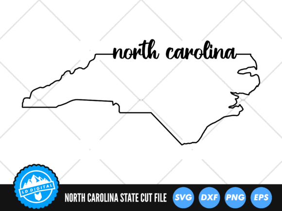 Download North Carolina Outline with Text SVG - Text svg Collection