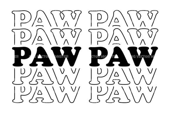 Download Paw Paw Stacked Text Svg Cut File - Text svg Collection