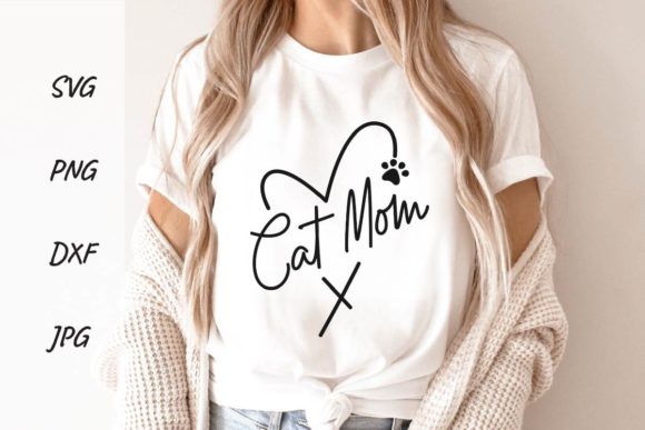 Download Cat Mom Heart Svg Mothers Day Shirt - Mom heart svg Collection