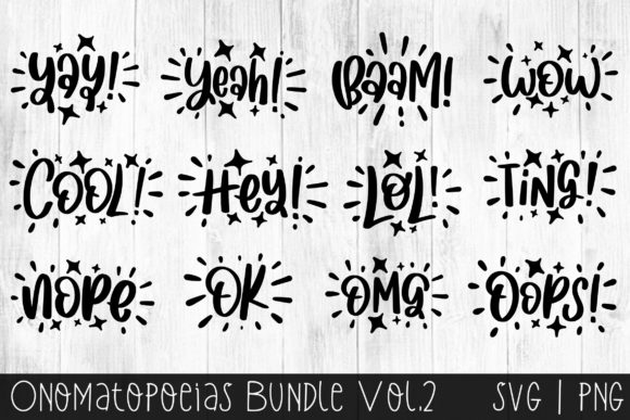 Download Onomatopoeia PNG Bundle, Comic Text SVG - Text svg Collection